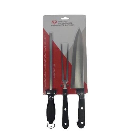 KIT CHURRASCO 3 PEÇAS MUNDIART