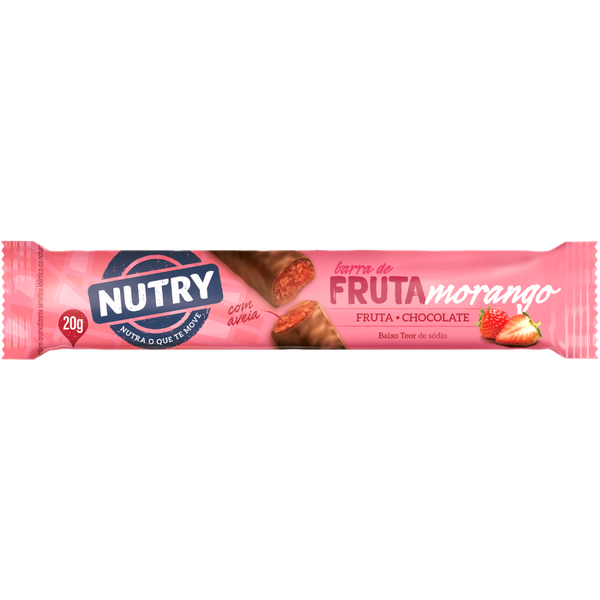 NUTRY BARRA FRUTA MORANGO/CHOCO 20G