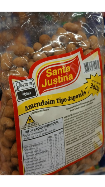 AMENDOIM SANTA JUSTINA 360G CROC.JAPONES