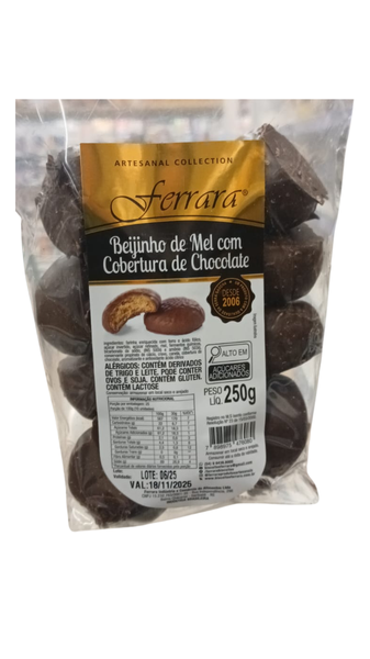 BISCOITO FERRARA 250G BEIJ.MEL CHOCOLATE