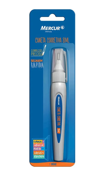 CANETA CORRETIVA BRANCA 8ML MERCUR