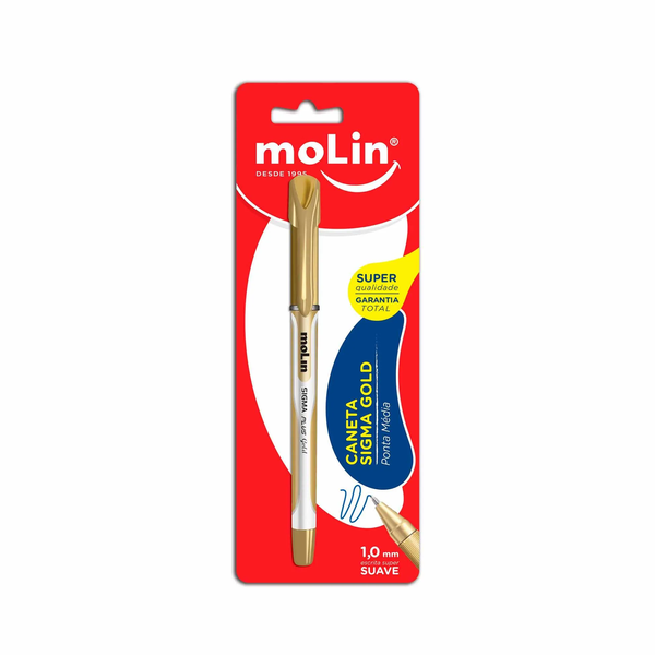 CANETA MOLIN SIGMA GOLD AZUL R/1245