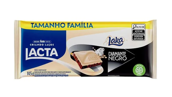 CHOC.LACTA 145G DIAMANTE NEGRO LAKA