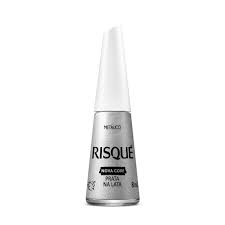 ESMALTE RISQUE METALICO PRATA NA LATA