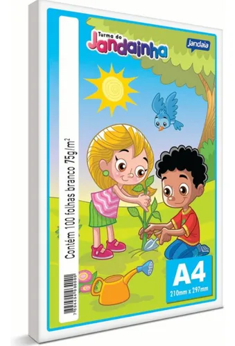 FOLHA DE PAPEL A4 JANDAINHA  BRANCO 100F