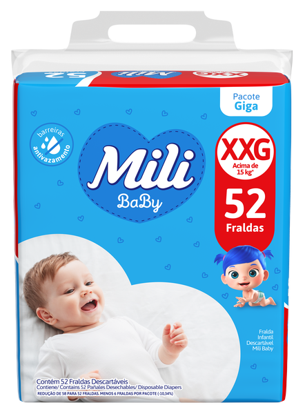 FRALDA DESCARTAVEL MILI GIGA XXG PCT/52U