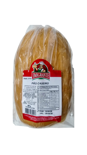 PAO IMIGRANTE 450G CASEIRO