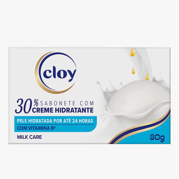 SABONETE CLOY 80G MILK CARE HIDRA.