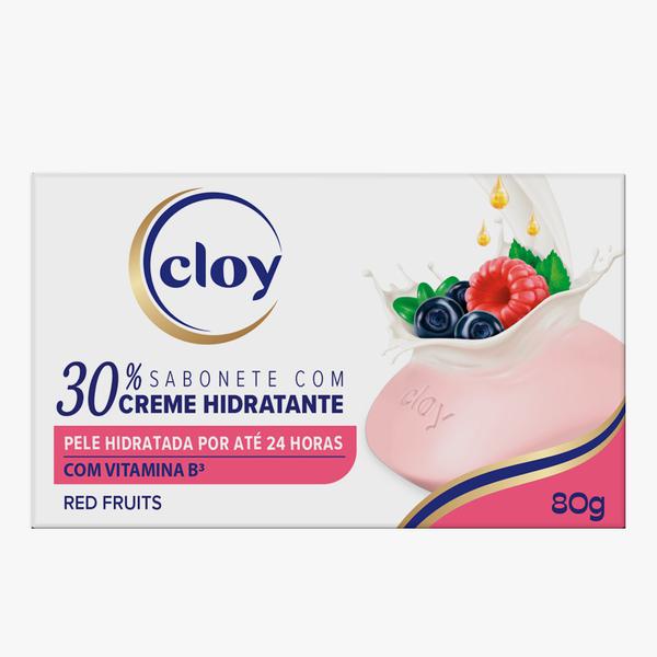 SABONETE CLOY 80G RED FRUITS HIDRATANTE