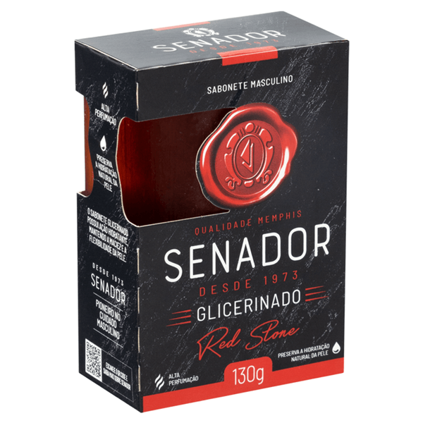 SABONETE SENADOR 130G RED STONE GLICERIN
