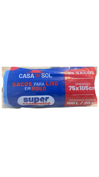 SACO P/LIXO CASA DO SOL 25UND 100L SUP.E