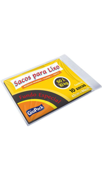SACO P/LIXO GIOPACK 10UND 50L