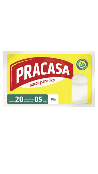SACO P/LIXO PRA CASA 20UN 5L PIA
