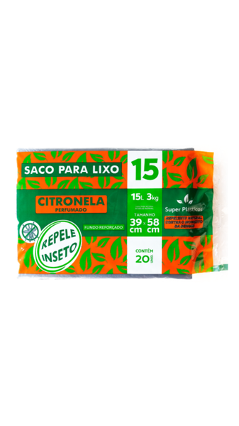 SACO P/LIXO S PLASTICOS ALMOFADA 15L-20UN