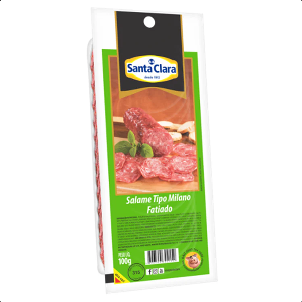 SALAME SANTA CLARA CRT/100G MILANO