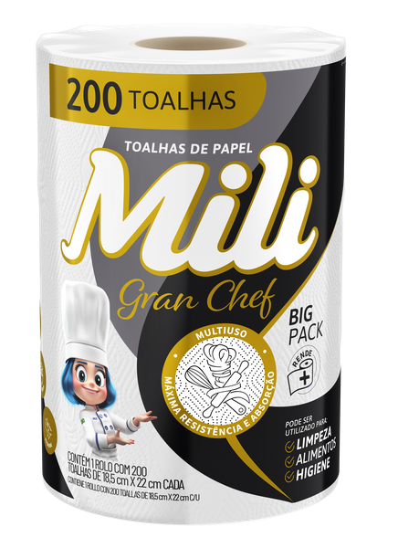 TOALHA PAPEL MILI 18,5X22CM GRAN CHEF 20