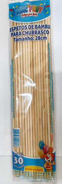 ESPETO BAMBU MAC FEST 28CM C/30UN
