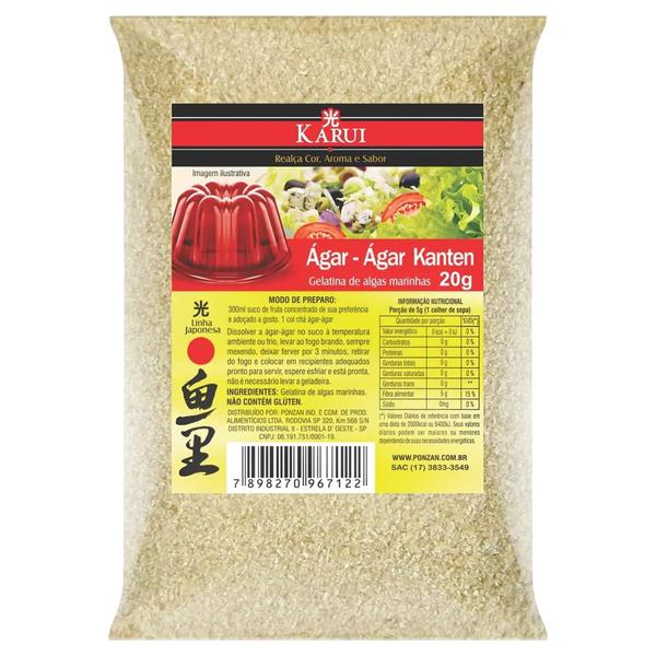 Base Para Gelatina Karui 20g Sem Sabor Incolor