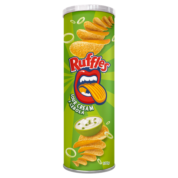 Batata Elma Chips Ruffles 100g Sour Cream e Cebola