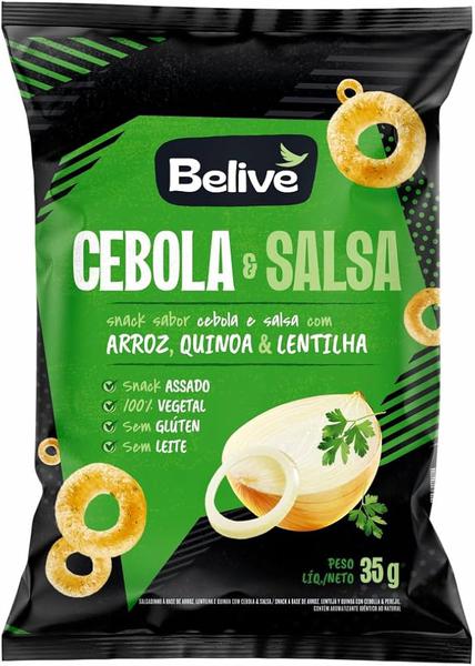 Bisc. Belive Snacks Cebola e Salsa 35g S/Gluten S/Lactose