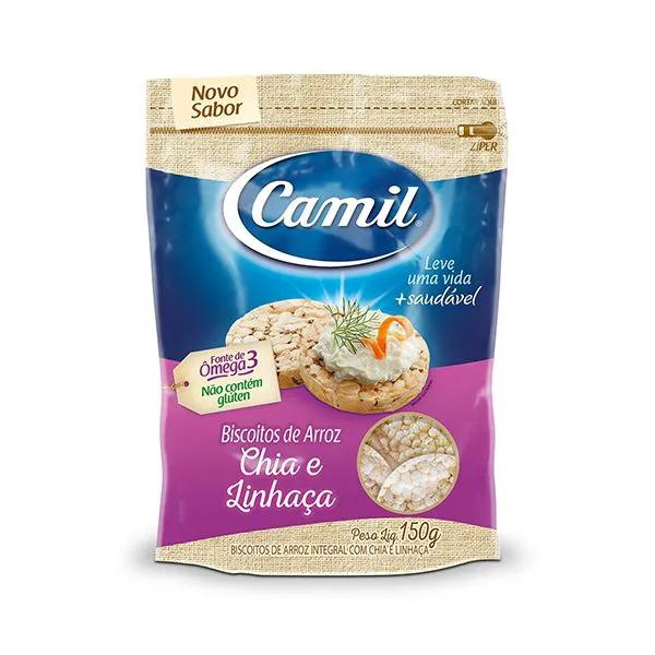 Bisc. Camil Arroz Integral 150g Chia e Linchaça