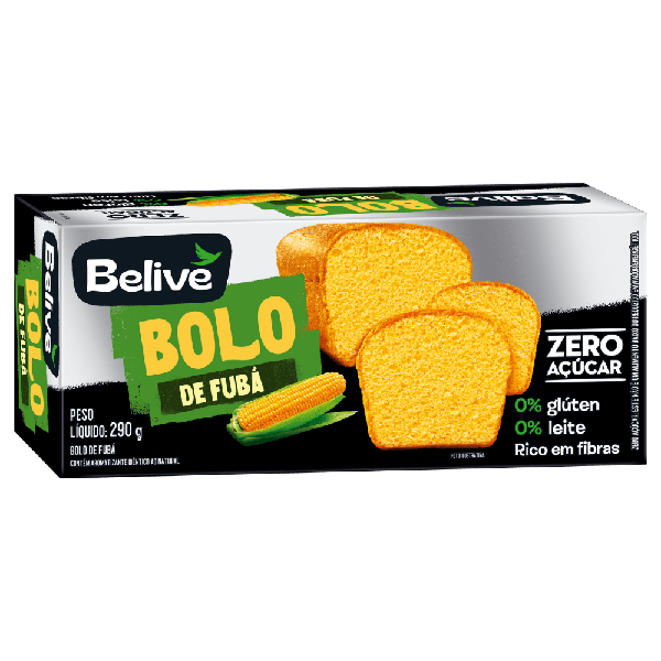 Bolo Belive 290g Zero Acucar Fuba S/G S/L