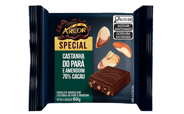 Choc. Arcor Tablete 60g Special Branco Caju