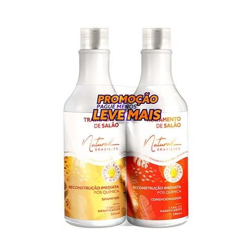 Condicionador Natural Braziliss 500ml Reconstrucao Imediata
