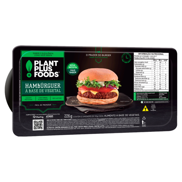 Hamburguer a Base De Vegetal Sadia 225g Tradicional