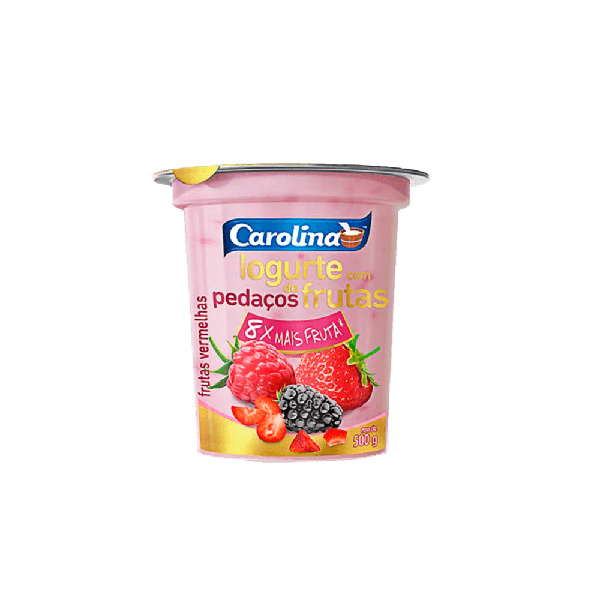 Iogurte Carolina Ped.De Frutas 450g Blueberry/Morango