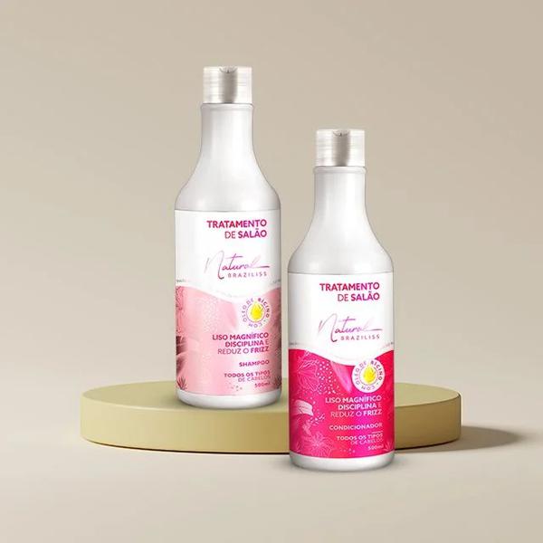 Kit Natural Braziliss Liso Magnifico 500ml