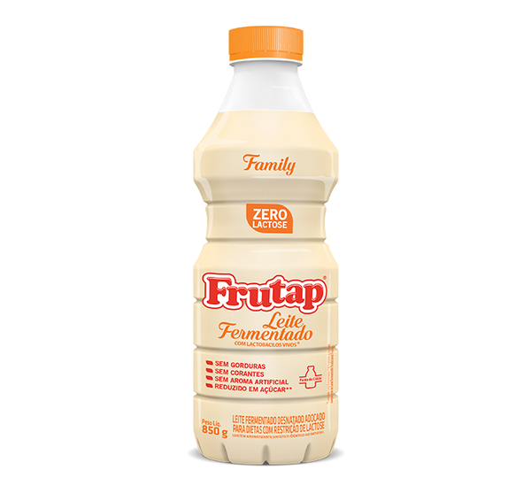 Leite Fermentado Frutap 850g Family Zero Lactose