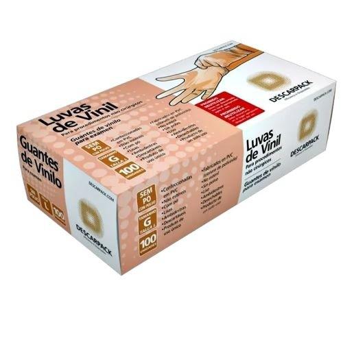 Luvas De Vinil Descarp S/Po Grande C/1