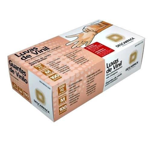 Luvas De Vinil Descarp S/Po Media C/10