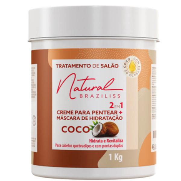Mascara Natural Braziliss 2 Em 1 Coco 1kg