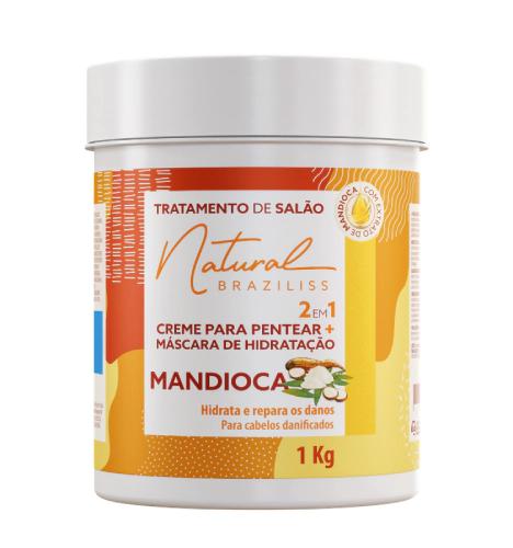 Mascara Natural Braziliss 2 Em 1 Mandioca 1kg