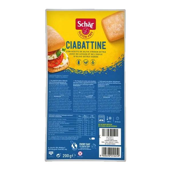 Pao Schar Ciabatta 200g Sem Gluten