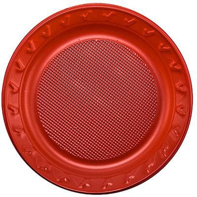 Prato Plast. Regina 15cm Vermelho C/10