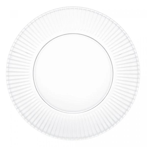 Prato Raso Ceramica 26,5cm Branco Vidro Opalino