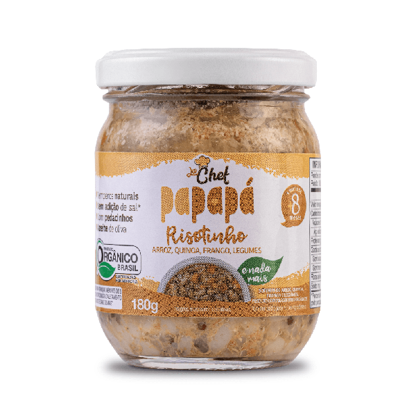 Risotinho Organico Papapa 180g Arroz/Quinoa/Frango