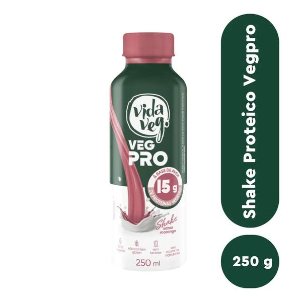 Shake Veg Pro a Base De Aveia Vida Veg 250g Morango