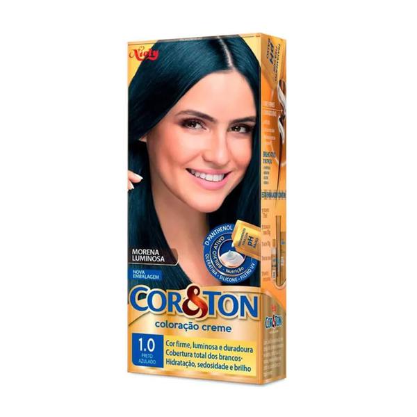 Tintura Niely Cor & Ton 1.0 Preto Azul