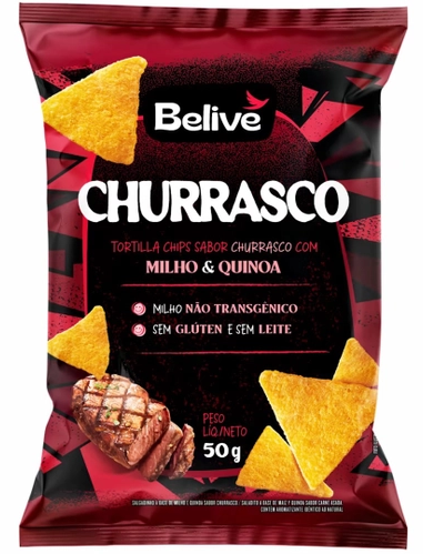 Tortilha Belive Churrasco 50g Milho & Quinoa