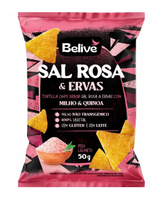 Tortilha Belive Sal Rosa e Ervas 50g Milho & Quinoa