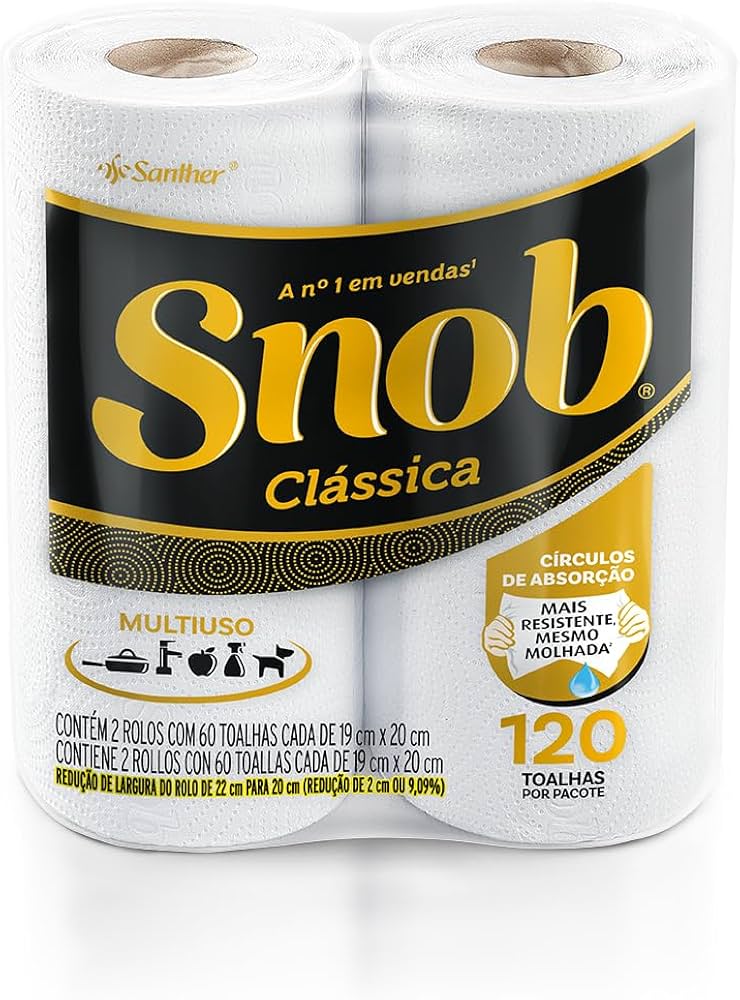 PAPEL TOALHA SNOB FD BR 2X120FLS