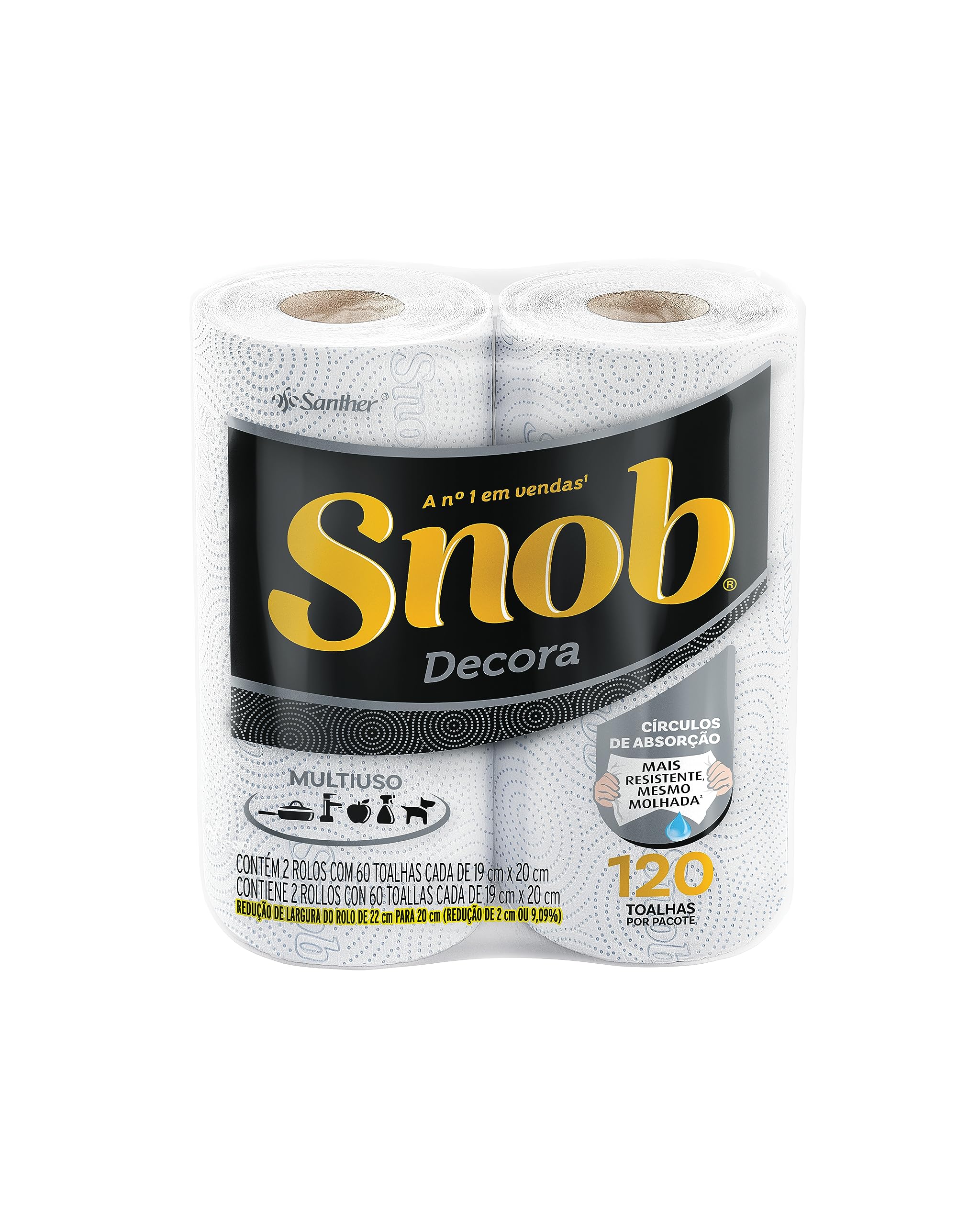  PAPEL TOALHA SNOB MULTIUSO FD DECO.120FL