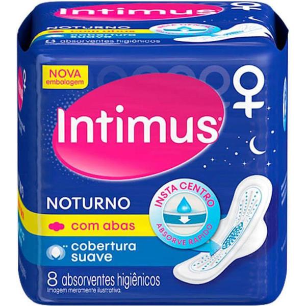 ABS INTIMUS GEL NOTURNO C/ABAS SUAVE 8UN