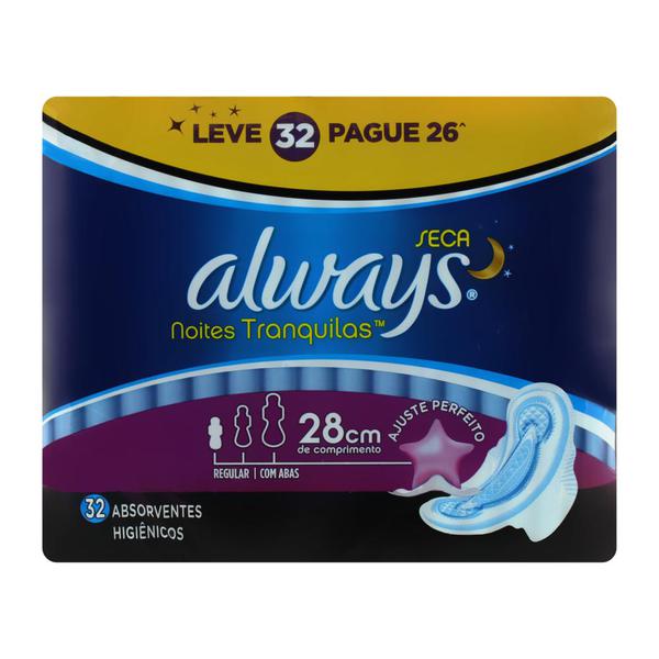ABS NOITES TRANQUILAS SECA ALWAYS PROMOC 32UN