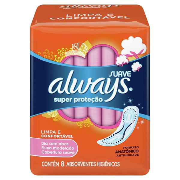 ABS SEM ABAS SUAVE ALWAYS P PACOTE 8 UN