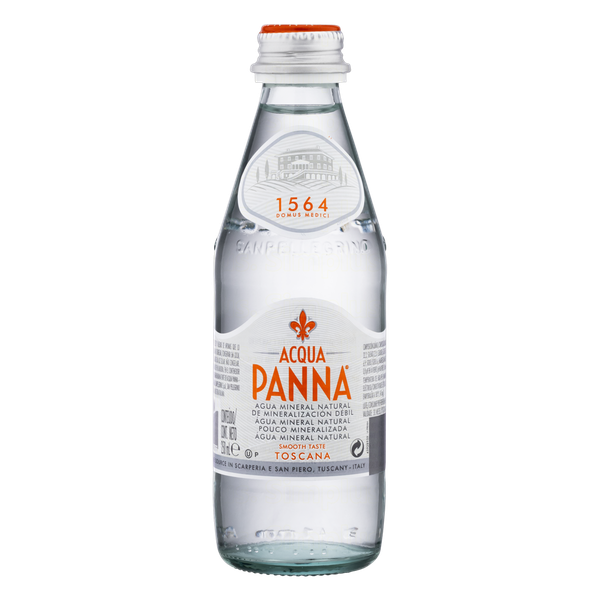 AGUA MINERAL ACQUA PANNA S GAS VD 250ML